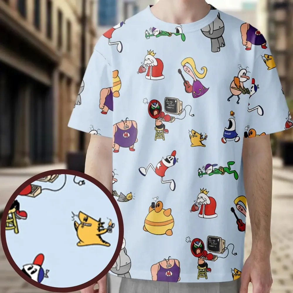 Retro Webtoon Homestar All-Over Print Unisex T-Shirt - 3
