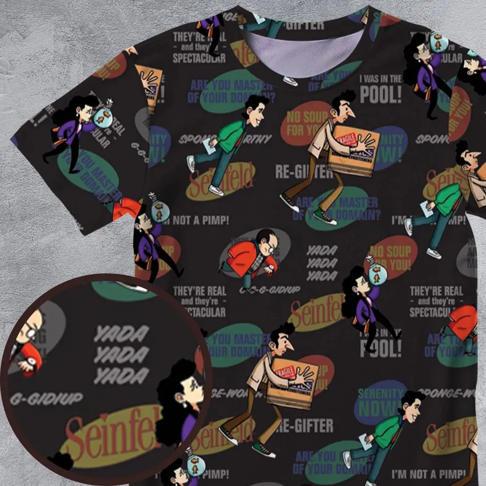 Retro Laughs Seinfeld All-Over Print Unisex T-Shirt - 4