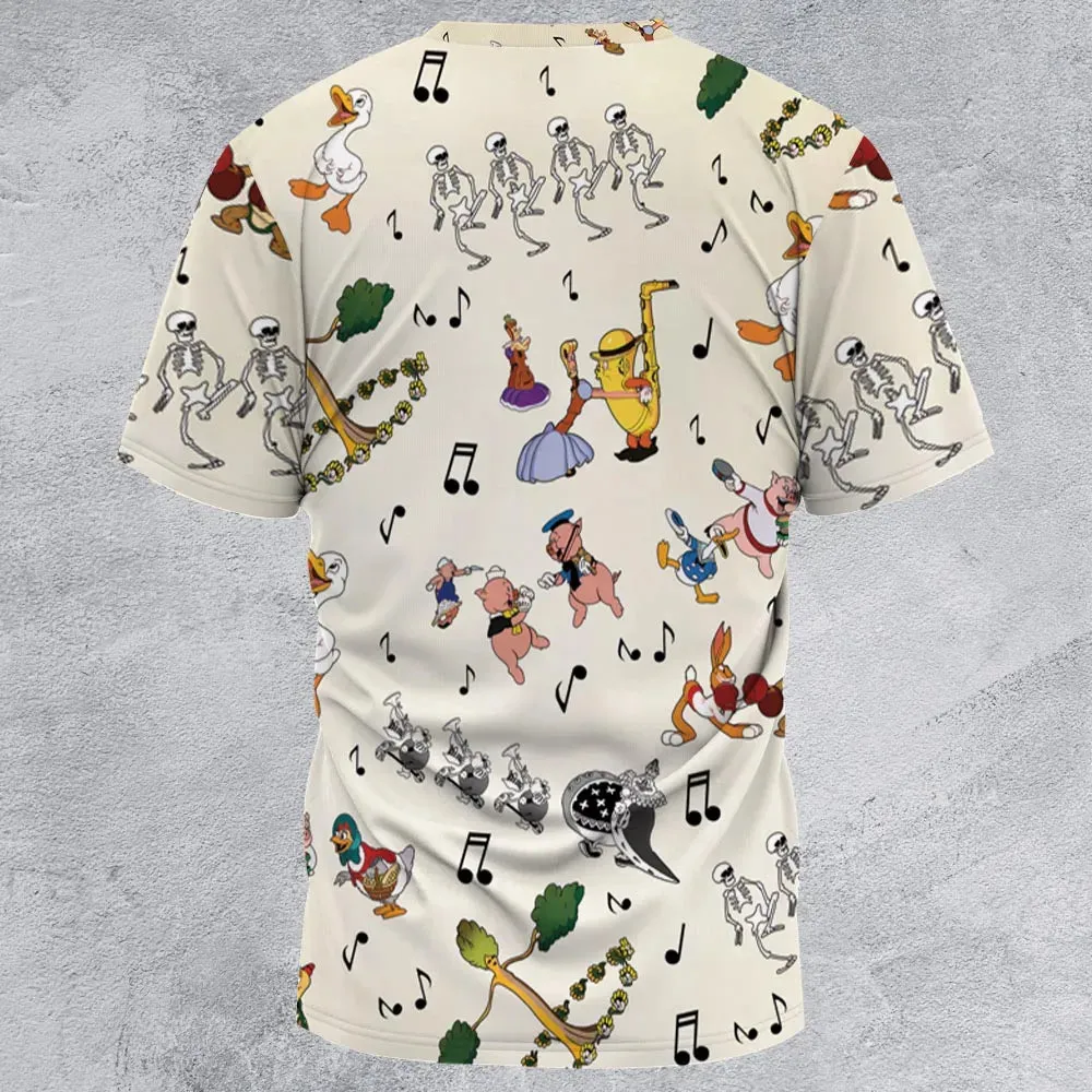 The Silly Symphony Characters All-Over Print Unisex T-Shirt - 2