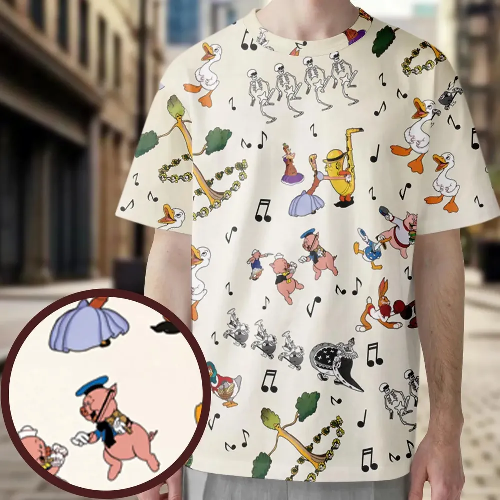 The Silly Symphony Characters All-Over Print Unisex T-Shirt - 3