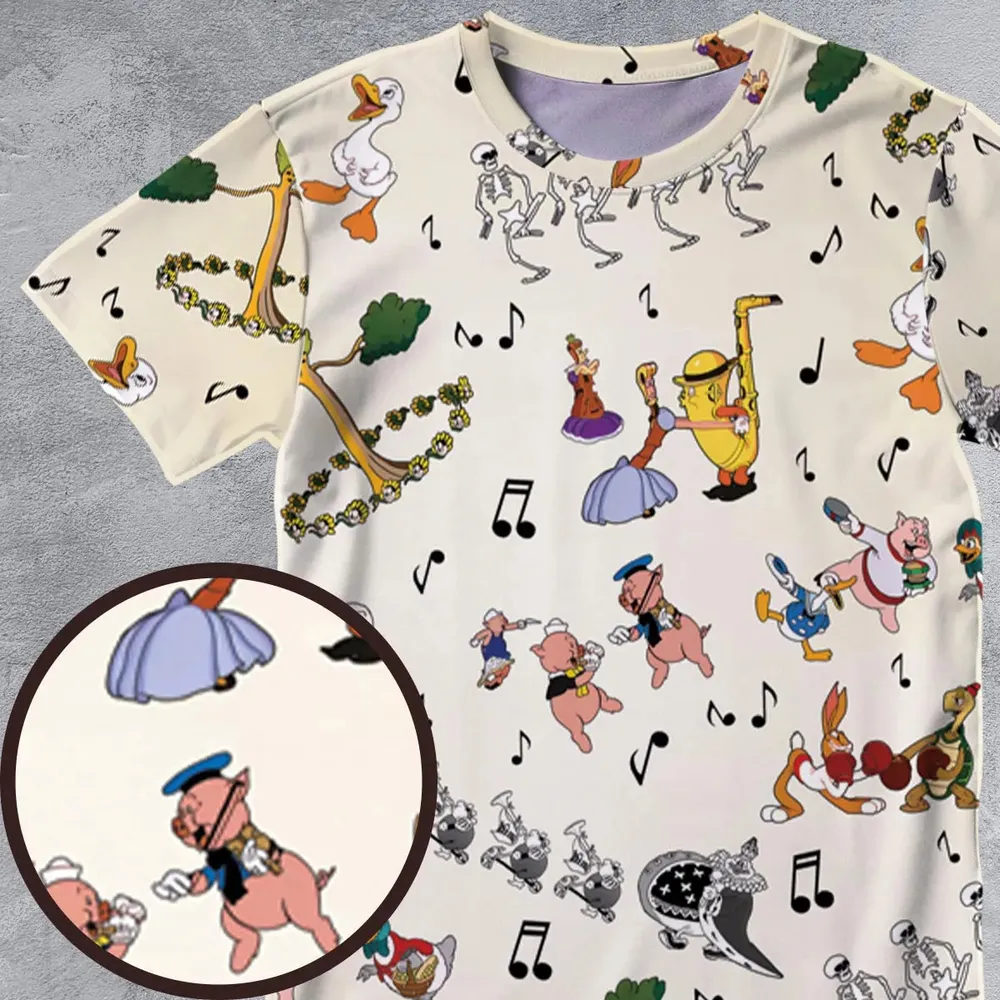 The Silly Symphony Characters All-Over Print Unisex T-Shirt - 4