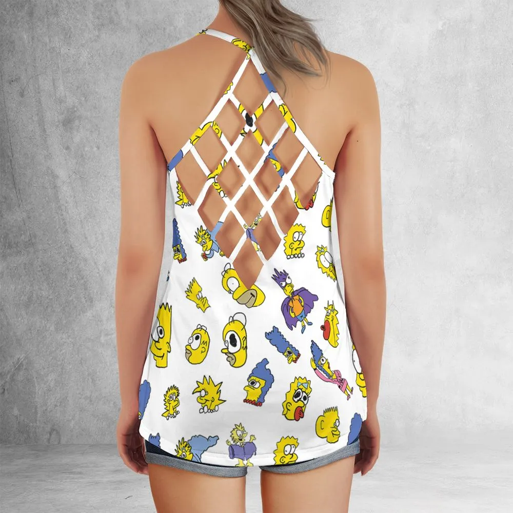 Criss Cross Tank Top - 9SRWCNPK -  - 3