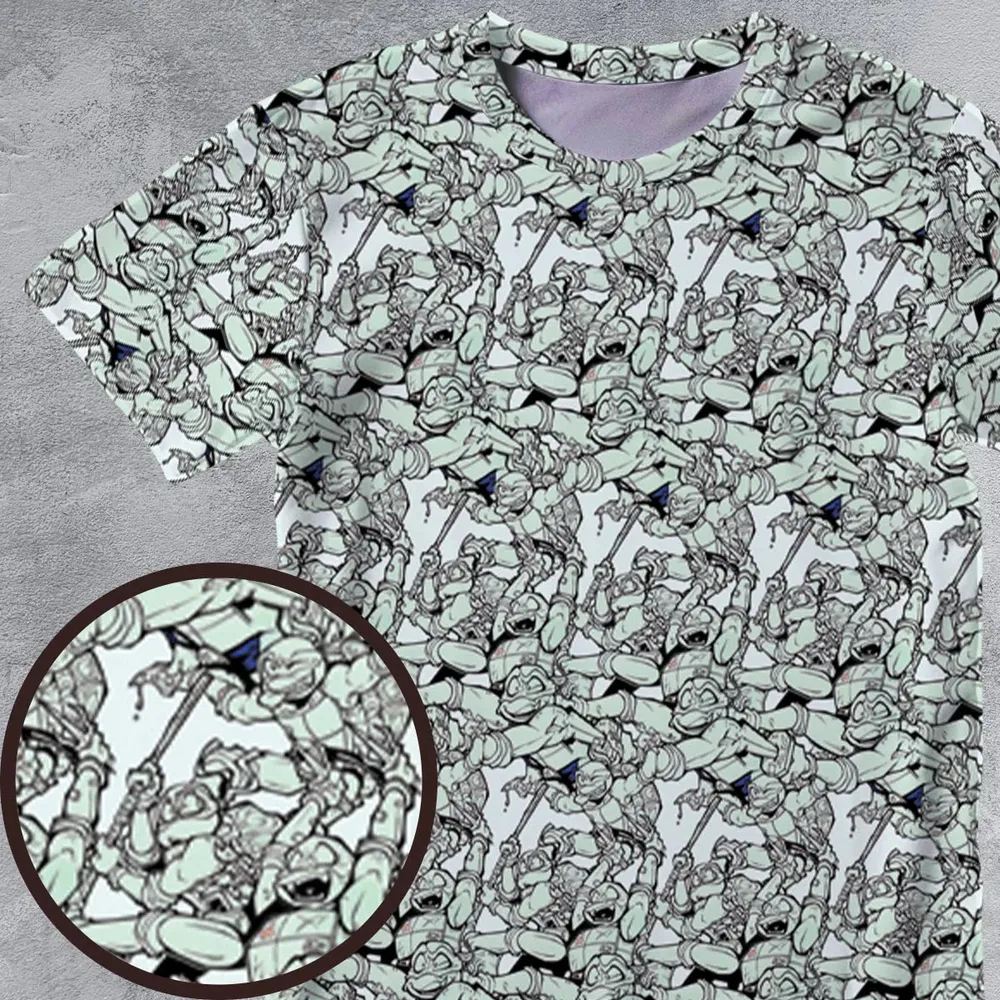 Rise of the TMNT All-Over Print Unisex T-Shirt - 4