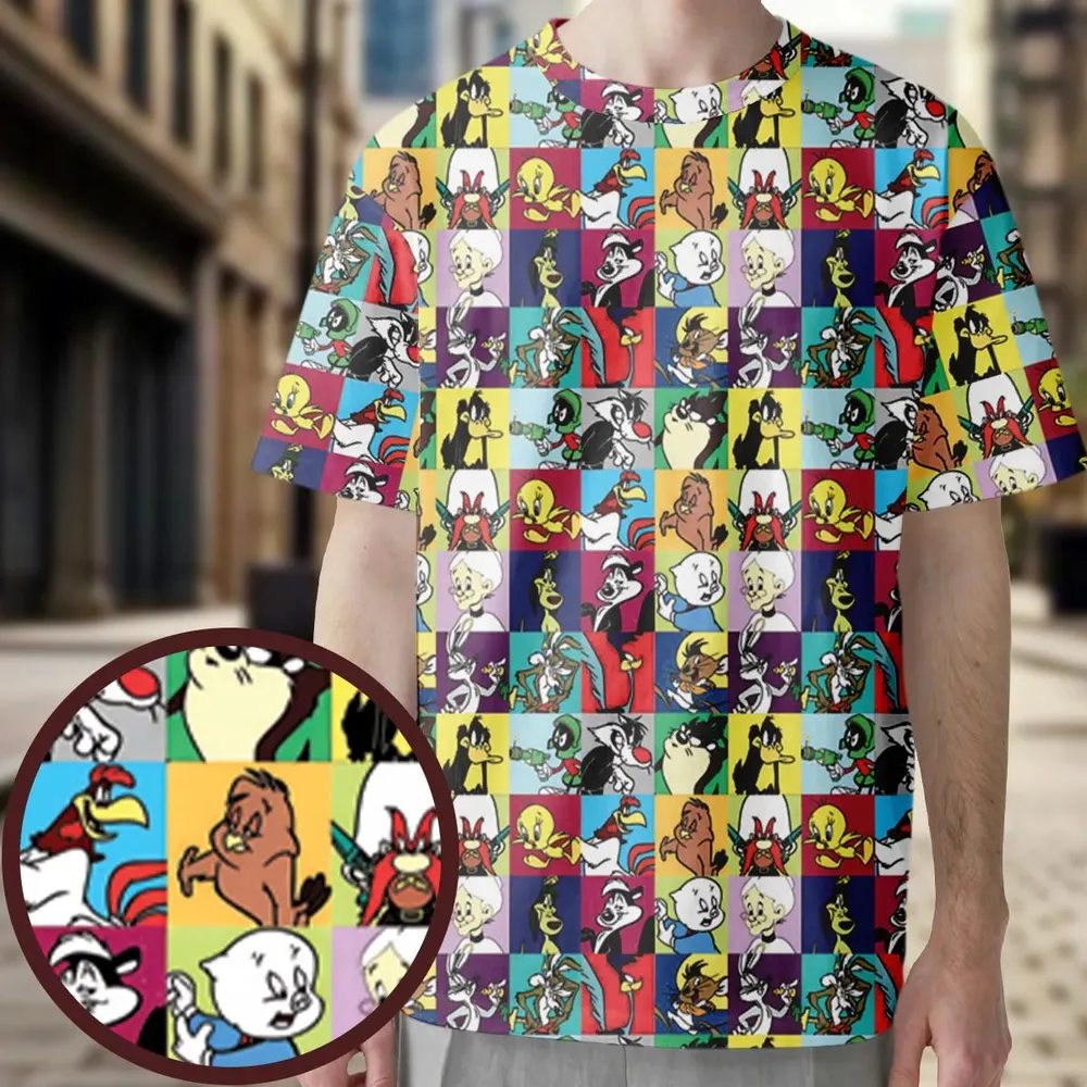 Saturday Morning Nostalgia All-Over Print Unisex T-Shirt - 3