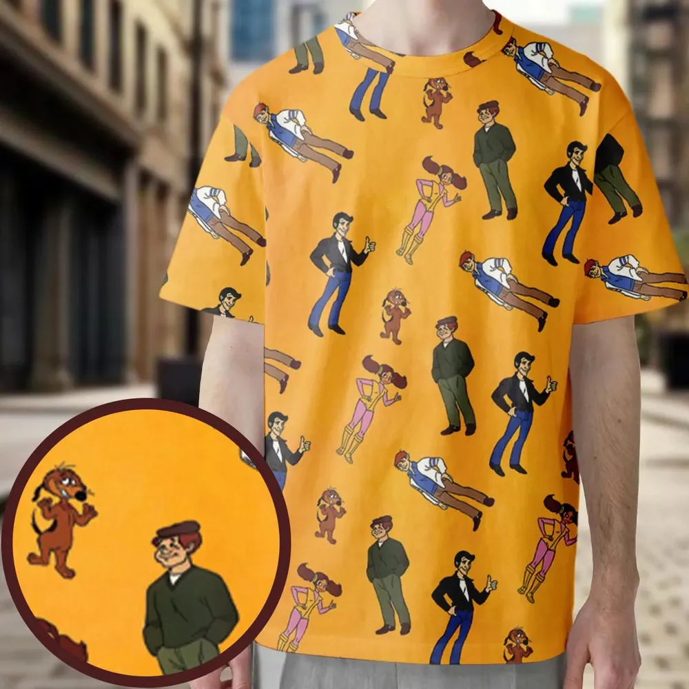 The Fonz and the Happy Days Gang All-Over Print Unisex T-Shirt - 3