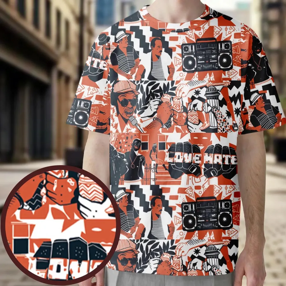 Love and Hate Do The Right Thing All-Over Print Unisex T-Shirt - 3