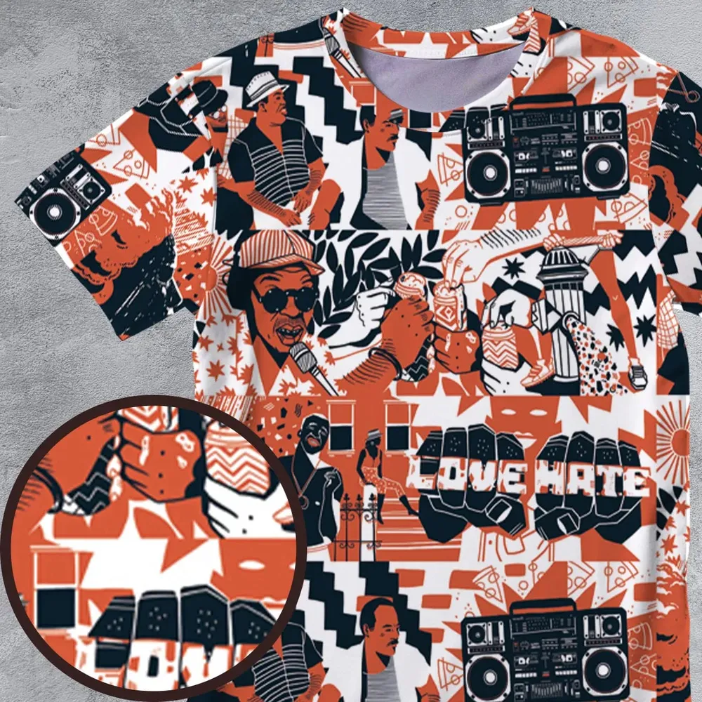 Love and Hate Do The Right Thing All-Over Print Unisex T-Shirt - 4