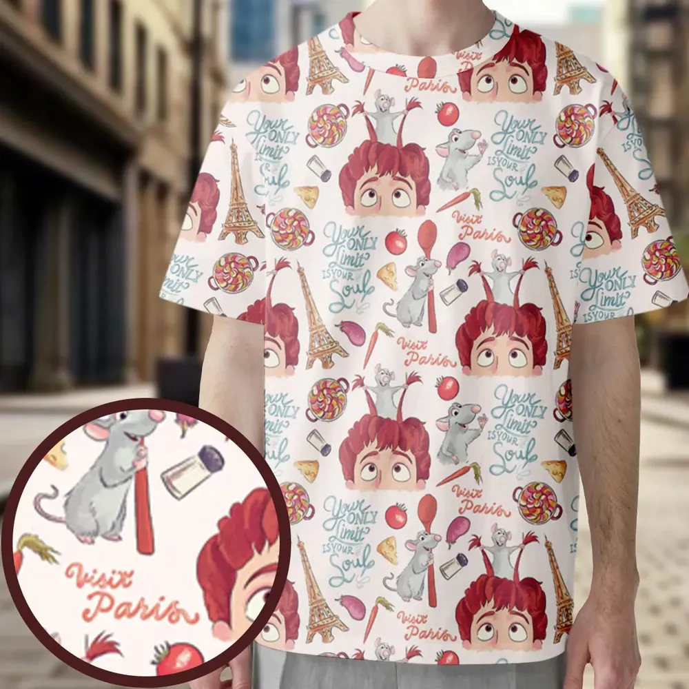 Cute Controller Ratatouille All-Over Print Unisex T-Shirt - 3