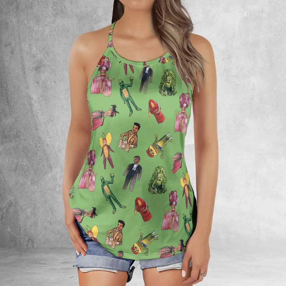 Criss Cross Tank Top - CX9GU9RU -  - 2