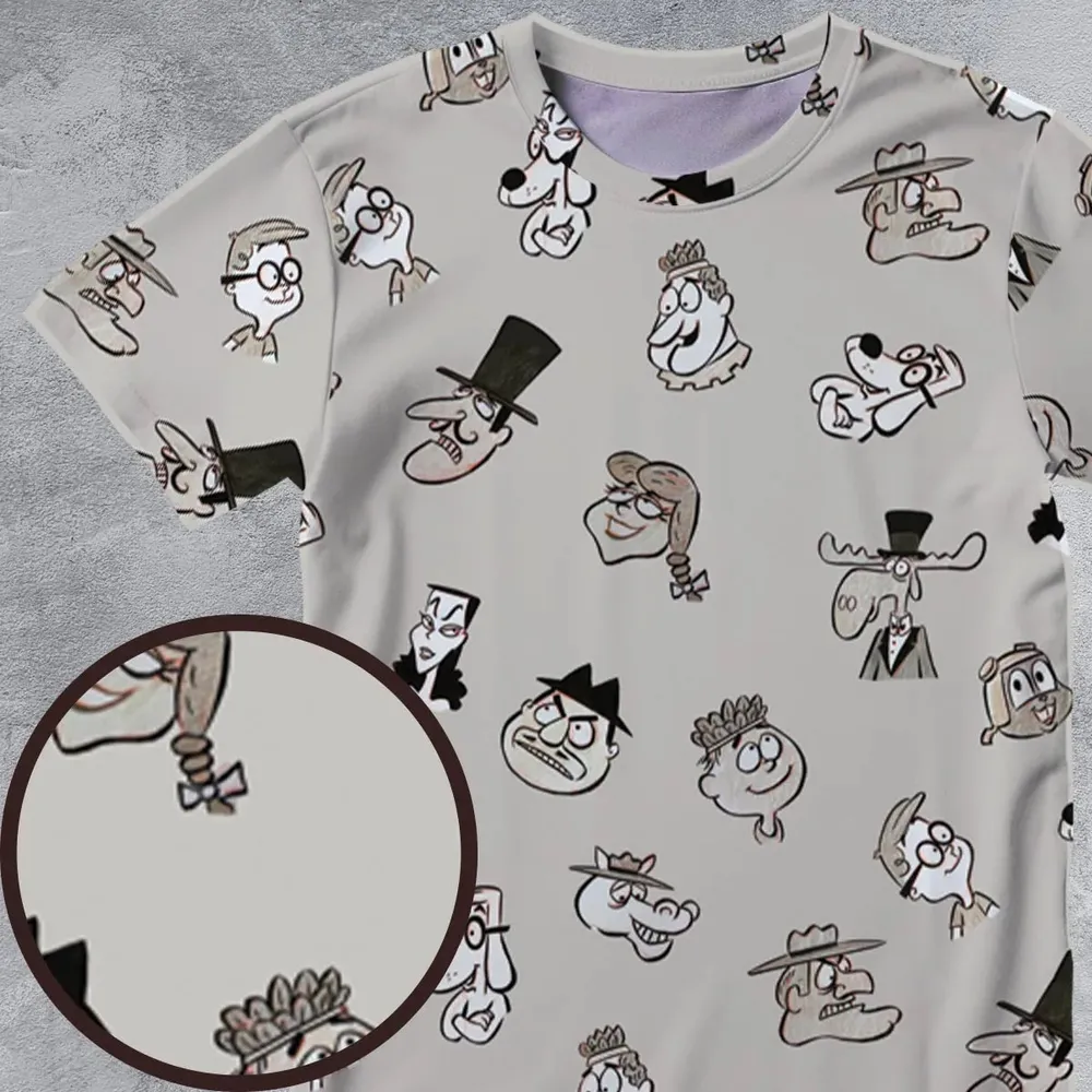 Jay Ward Tribute All-Over Print Unisex T-Shirt - 4