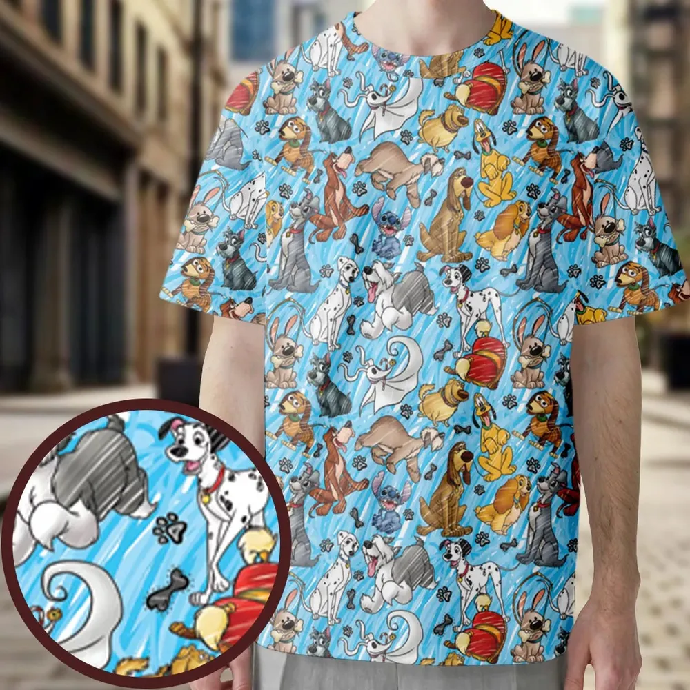 Animation Dogs All-Over Print Unisex T-Shirt - 3
