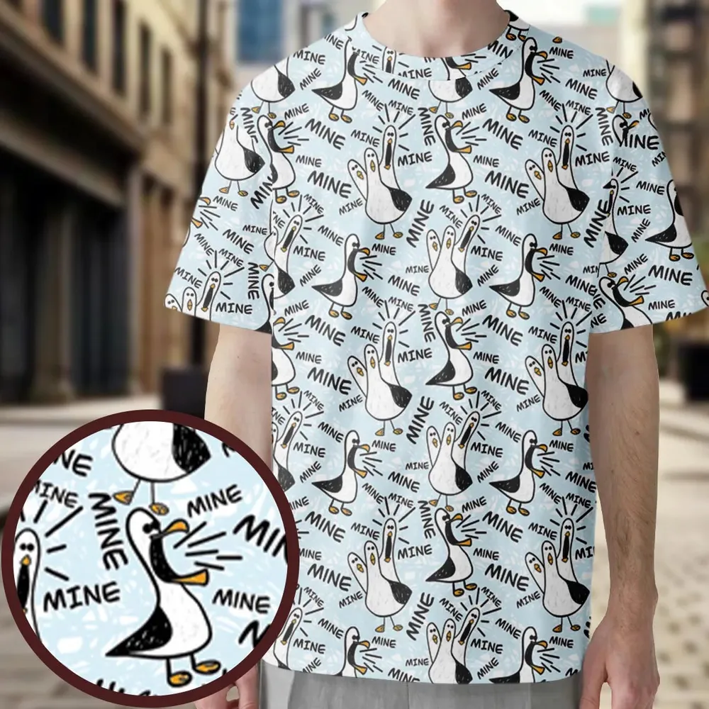 Mine Mine Mine Seagulls All-Over Print Unisex T-Shirt - 3