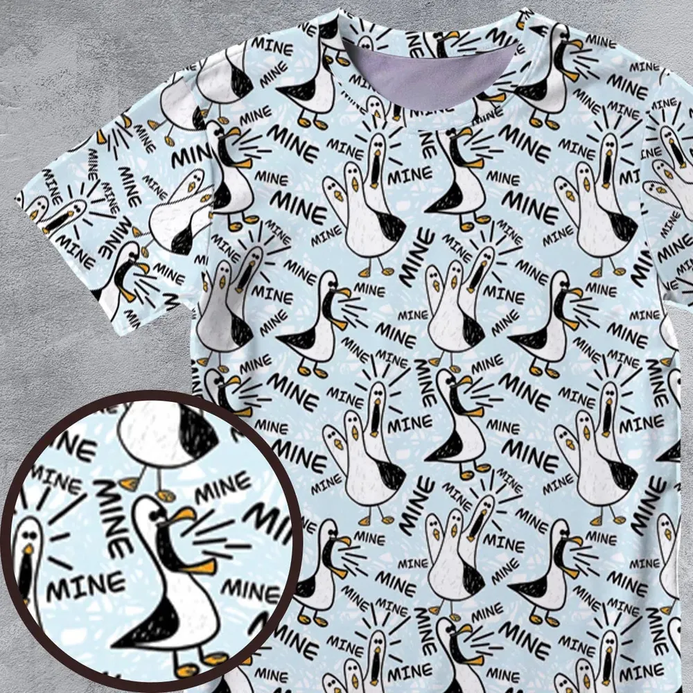 Mine Mine Mine Seagulls All-Over Print Unisex T-Shirt - 4