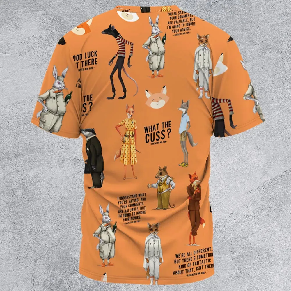 Cuss You Are Fantastic Mr. Fox All-Over Print Unisex T-Shirt - 2