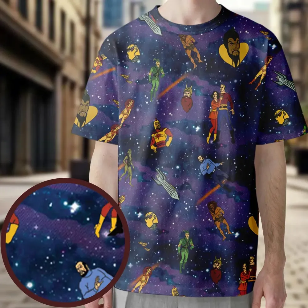 Flash Gordon Cartoon Characters All-Over Print Unisex T-Shirt - 3