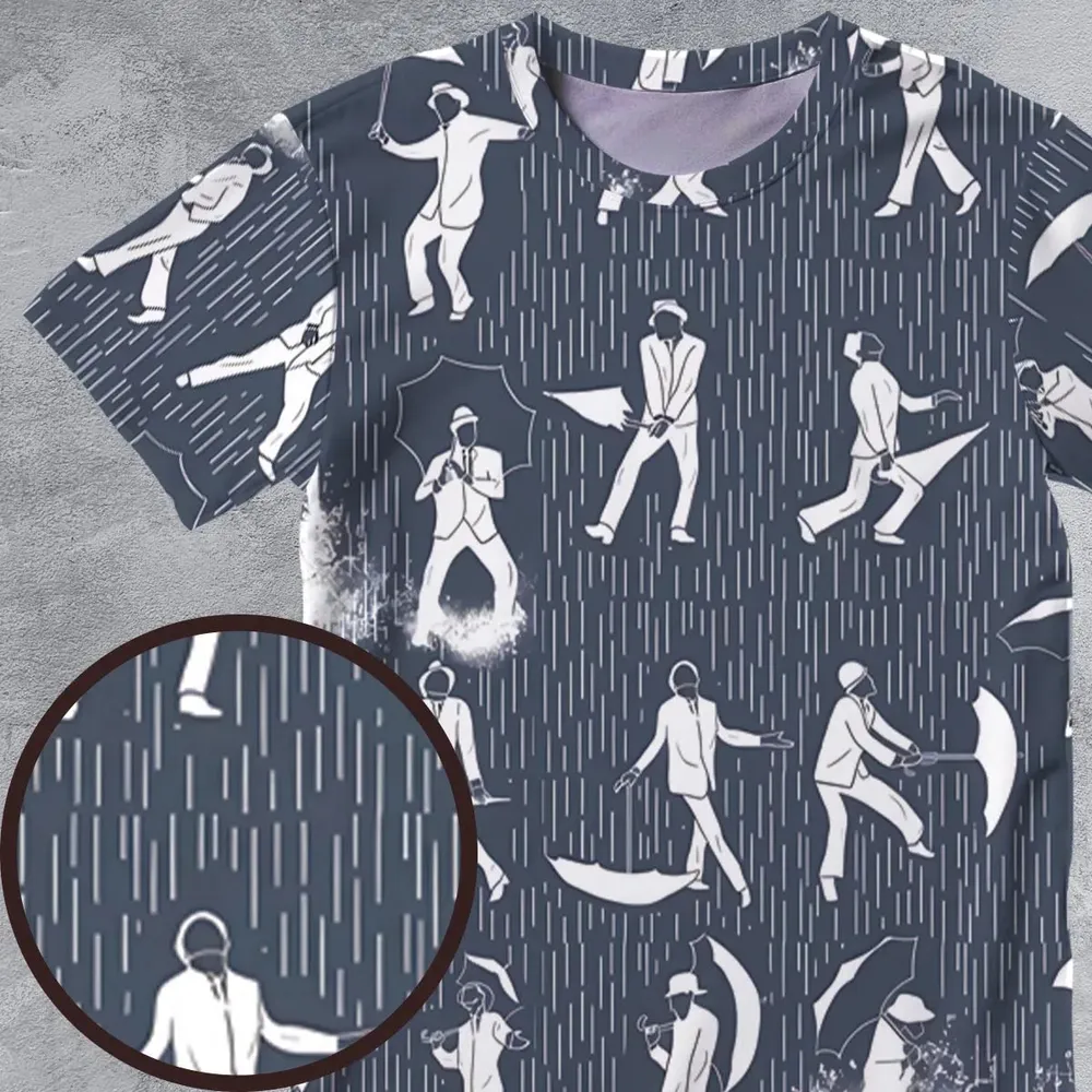 Singin' in the Rain Wall Mural All-Over Print Unisex T-Shirt - 4