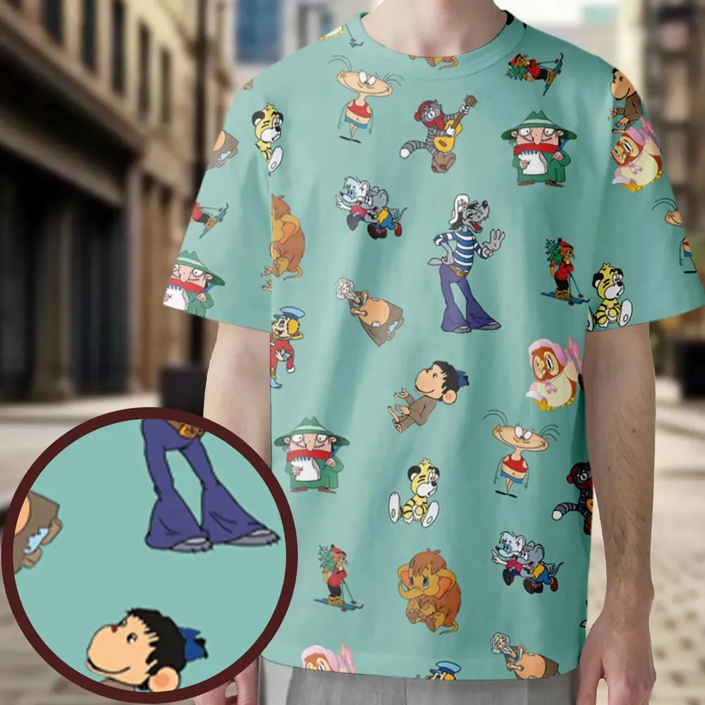 Russian Cartoon Characters All-Over Print Unisex T-Shirt - 3