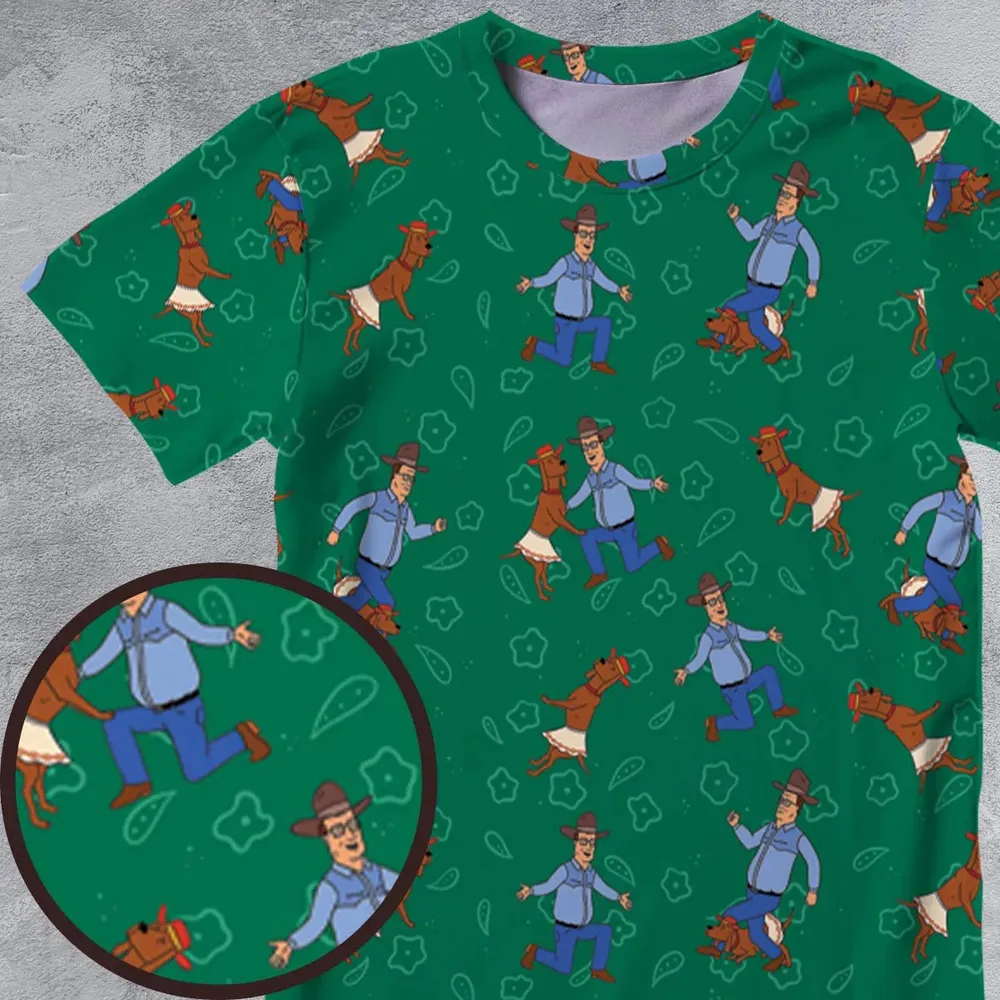 Hank Hill and Ladybird Dancing All-Over Print Unisex T-Shirt - 4