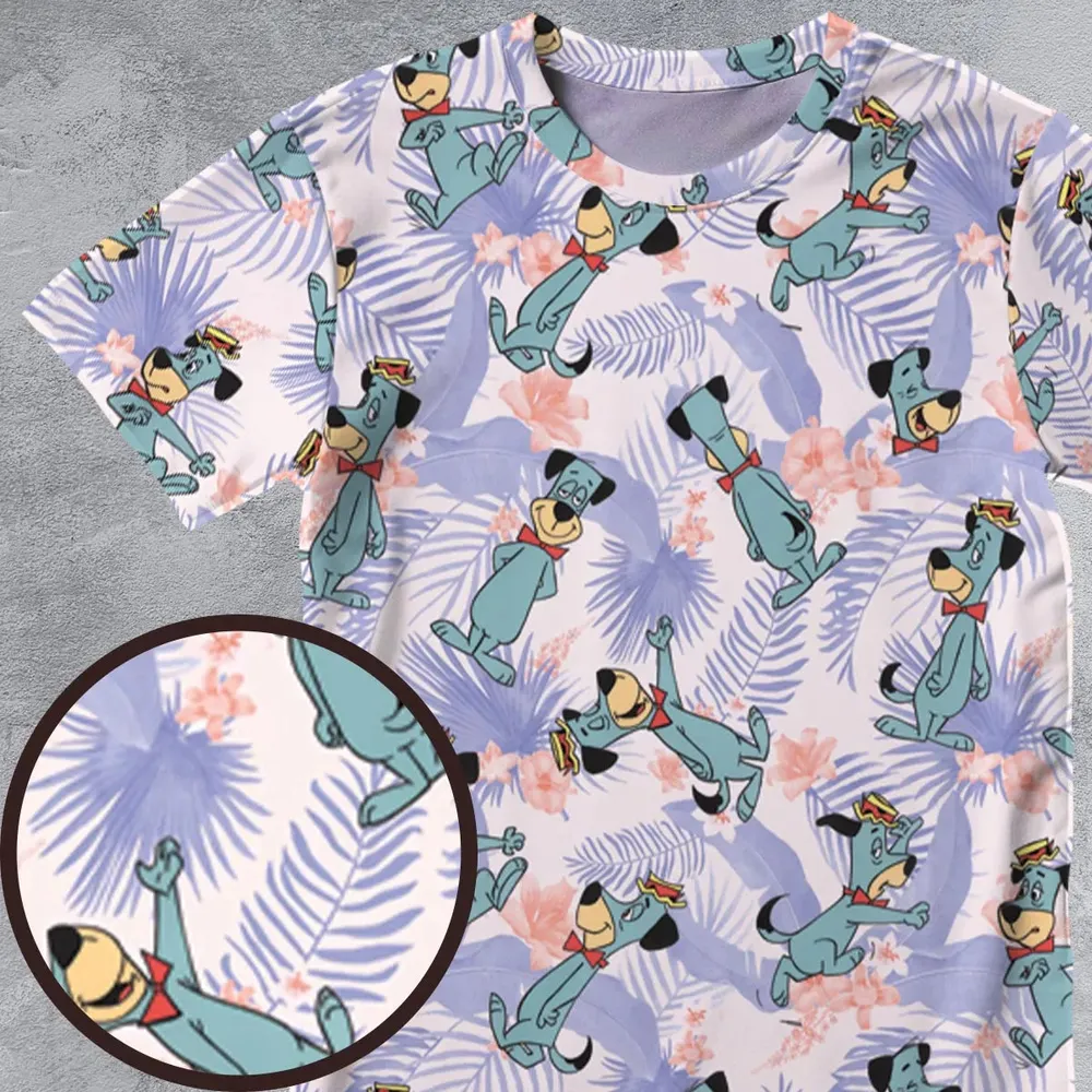 Huckleberry Hound Pattern All-Over Print Unisex T-Shirt - 4
