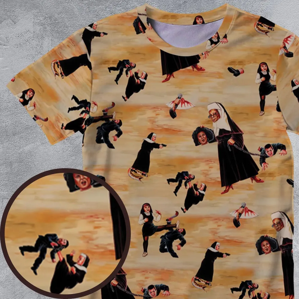 Bless You Sister Act All-Over Print Unisex T-Shirt - 4