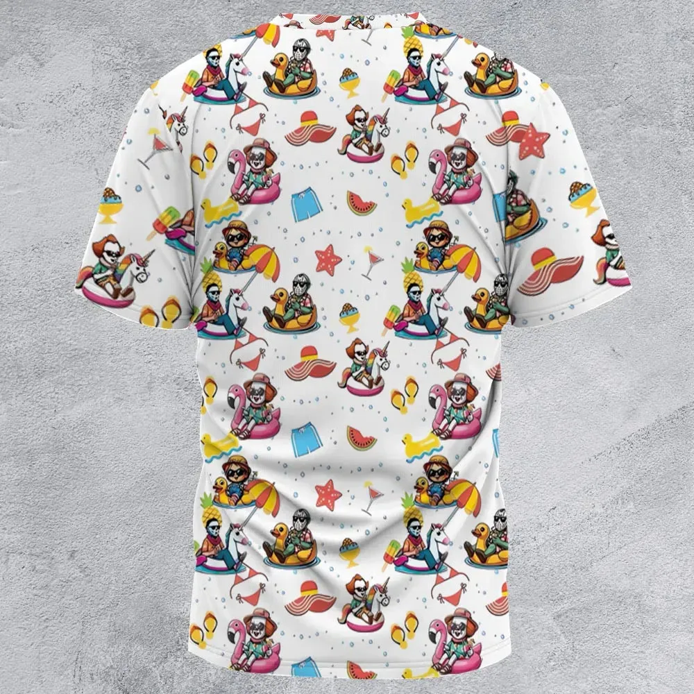 Horror Beach All-Over Print Unisex T-Shirt - 2