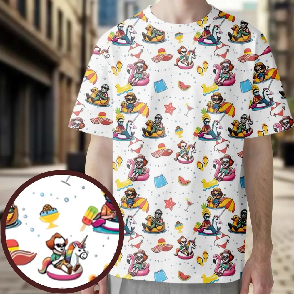 Horror Beach All-Over Print Unisex T-Shirt - 3