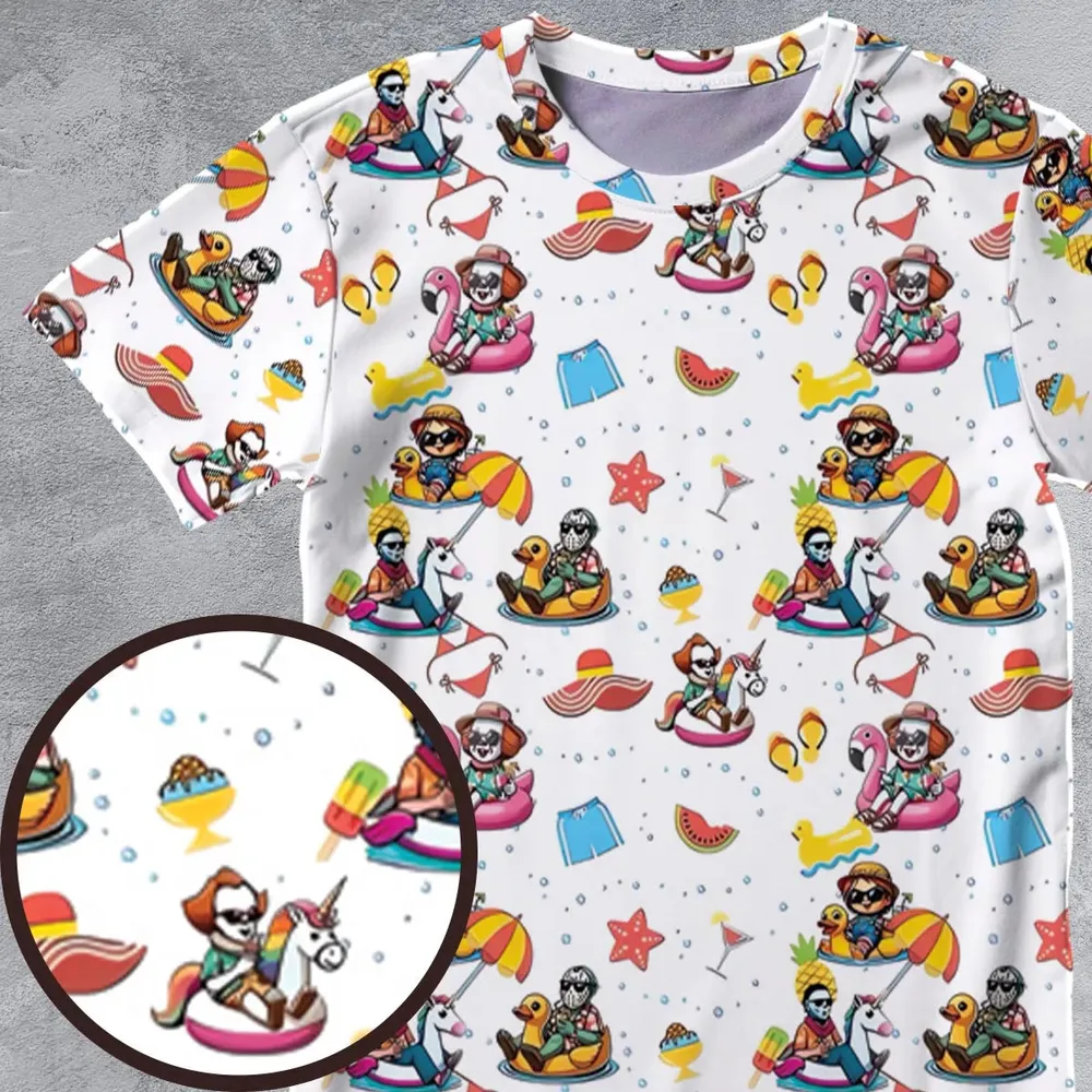 Horror Beach All-Over Print Unisex T-Shirt - 4