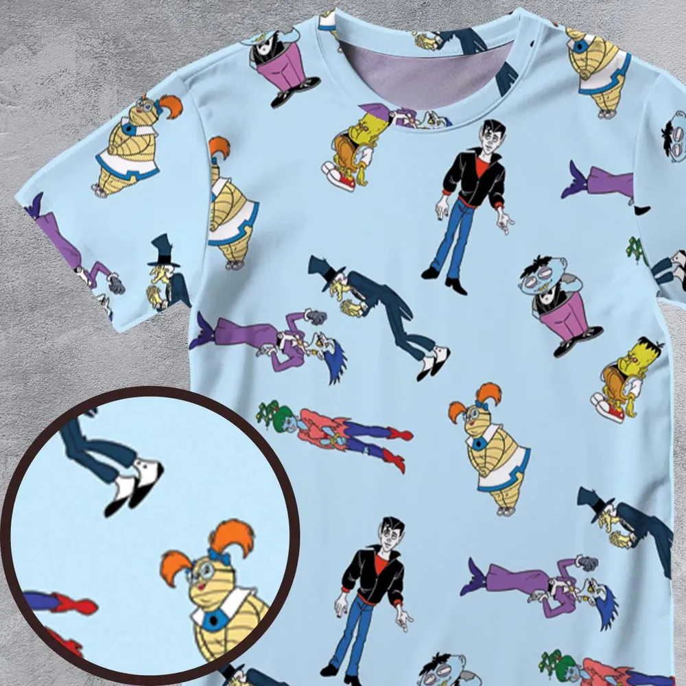 Animated Undead Gravedale High All-Over Print Unisex T-Shirt - 4