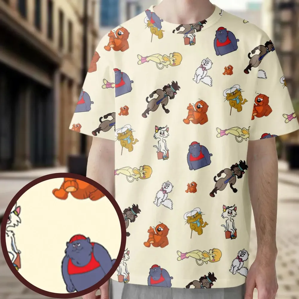 Heathcliff and the Catillac Cats All-Over Print Unisex T-Shirt - 3