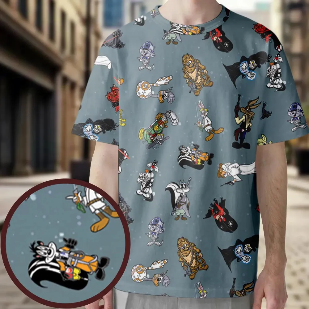 Looney Wars All-Over Print Unisex T-Shirt - 3