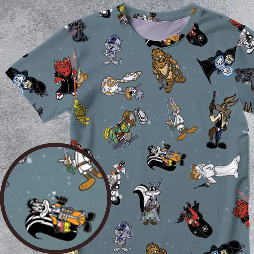 Looney Wars All-Over Print Unisex T-Shirt - 4