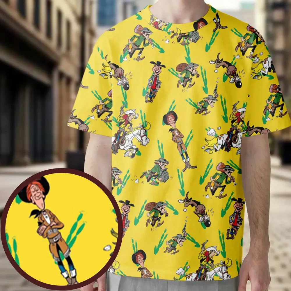 Dead End City Lucky Luke All-Over Print Unisex T-Shirt - 3
