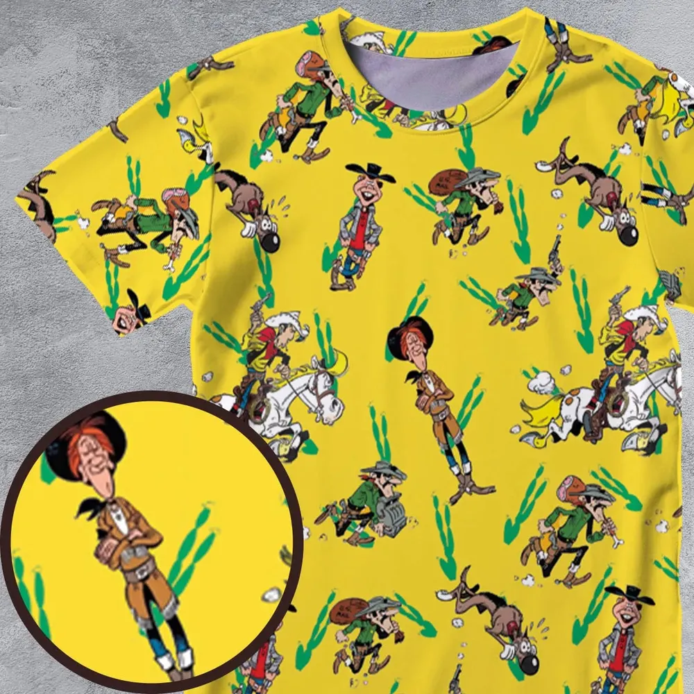 Dead End City Lucky Luke All-Over Print Unisex T-Shirt - 4