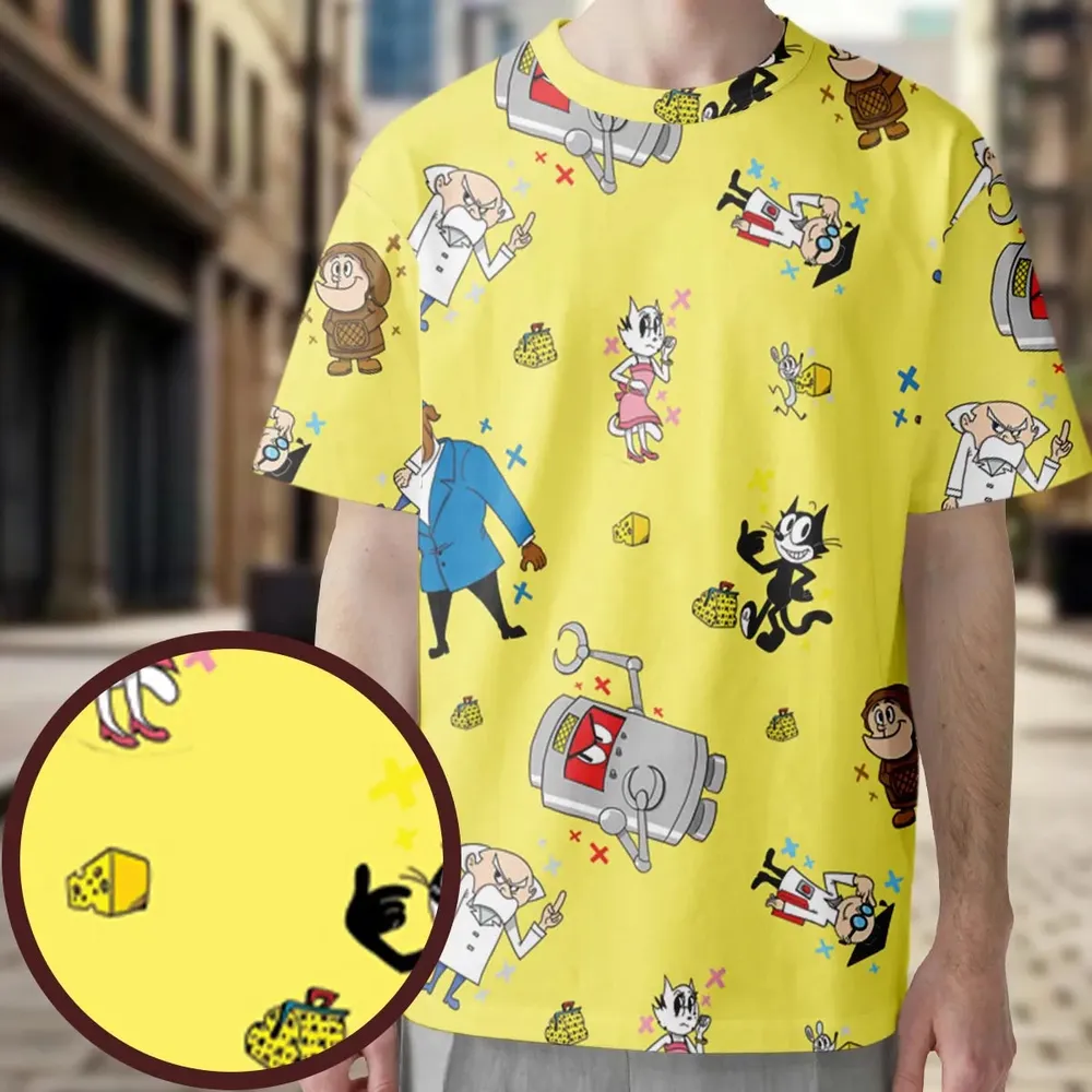 Felix The Cat Characters All-Over Print Unisex T-Shirt - 3