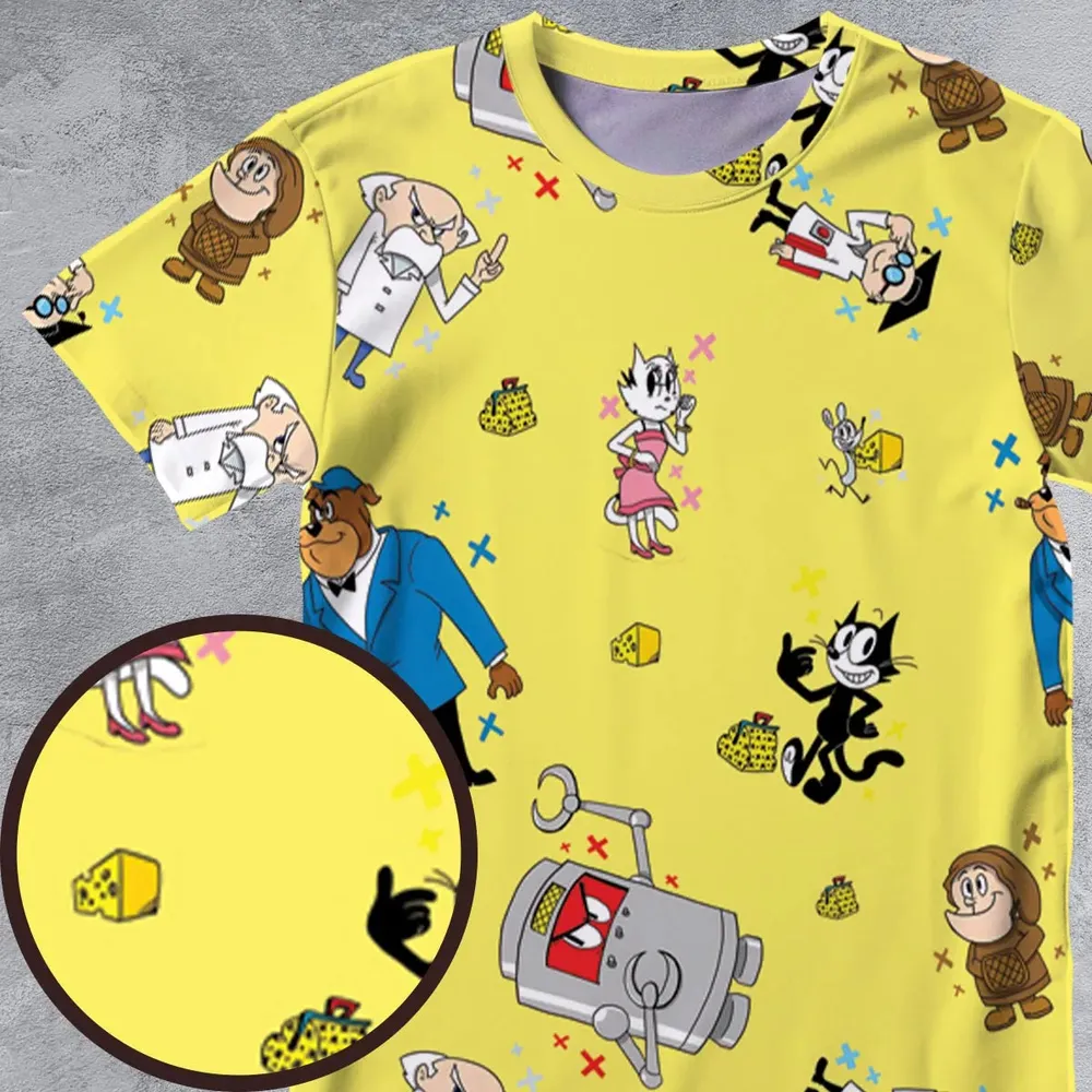 Felix The Cat Characters All-Over Print Unisex T-Shirt - 4