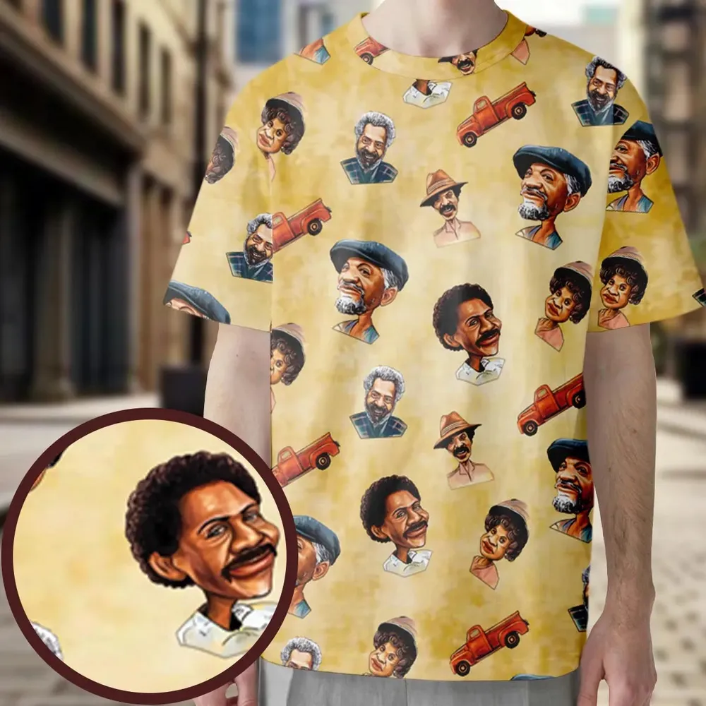 Sanford and Son Characters All-Over Print Unisex T-Shirt - 3