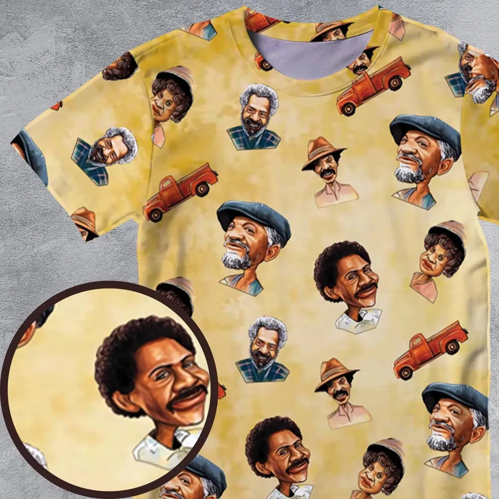 Sanford and Son Characters All-Over Print Unisex T-Shirt - 4