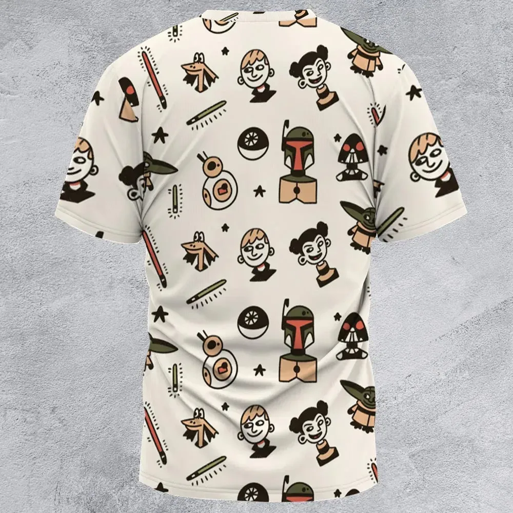 Retro Galaxy Star Wars All-Over Print Unisex T-Shirt - 2