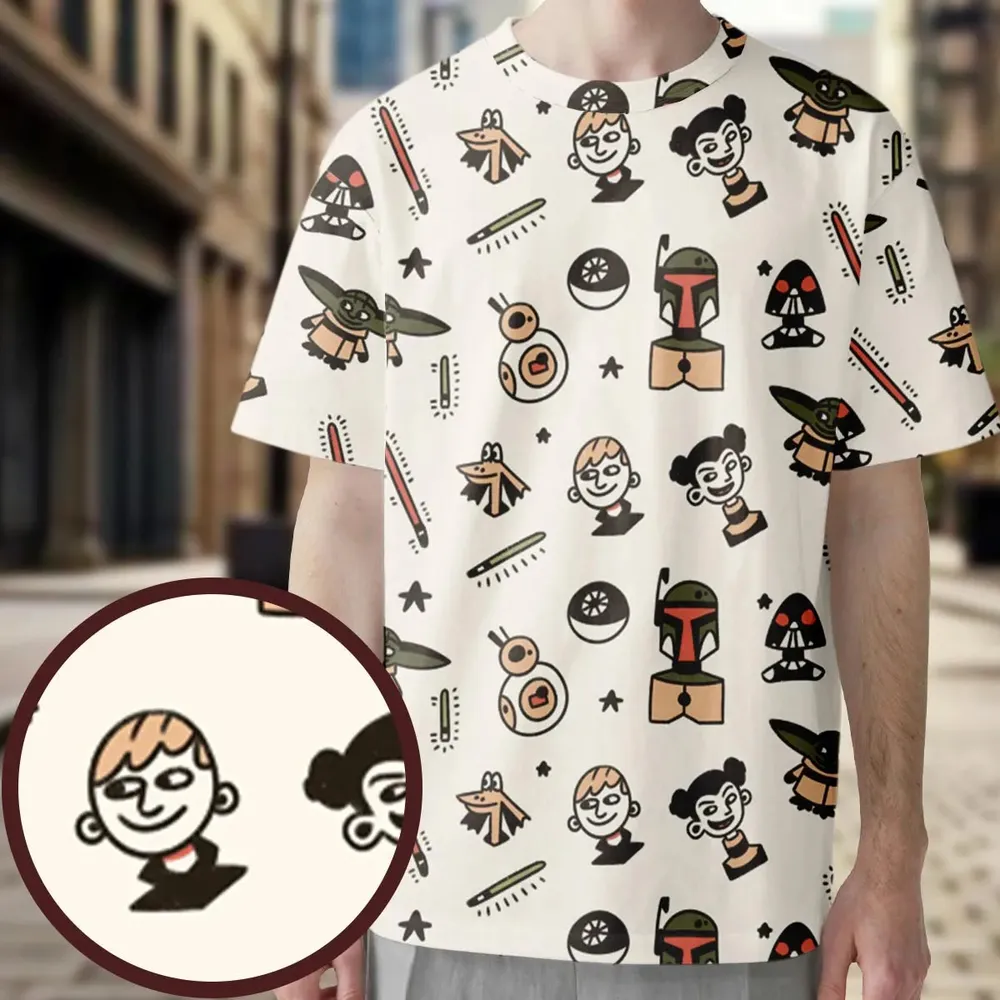 Retro Galaxy Star Wars All-Over Print Unisex T-Shirt - 3