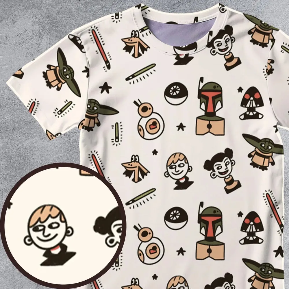 Retro Galaxy Star Wars All-Over Print Unisex T-Shirt - 4