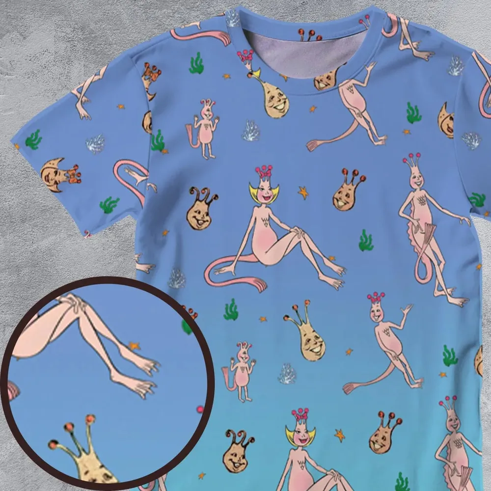 Who You Callin' One-eyed Shrimp Sea-Monkeys All-Over Print Unisex T-Shirt - 4