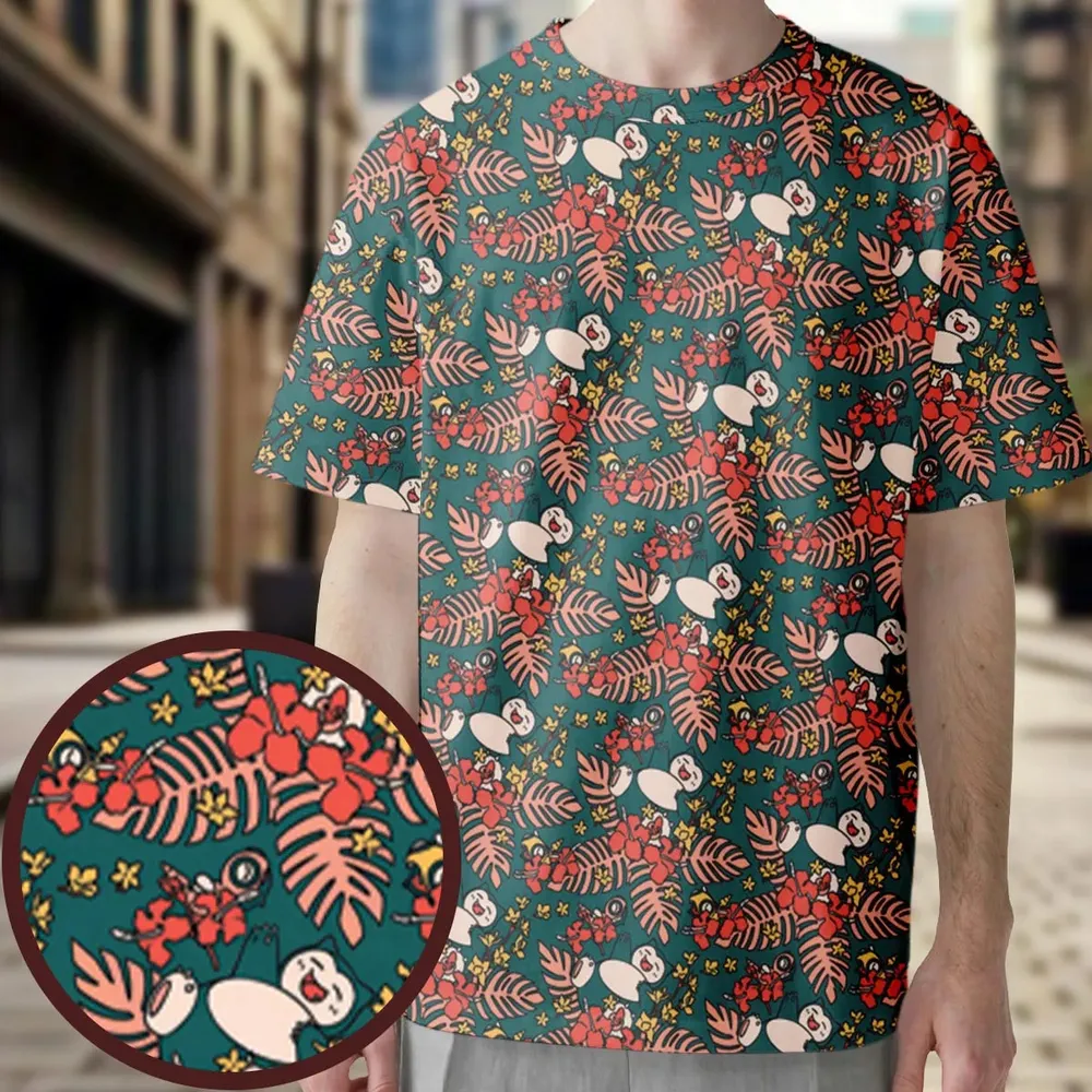 Snap Snorlax Pokemon All-Over Print Unisex T-Shirt - 3