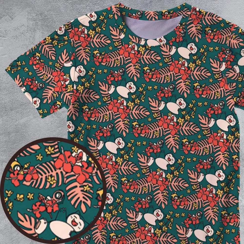 Snap Snorlax Pokemon All-Over Print Unisex T-Shirt - 4