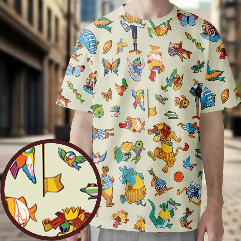 Bedknobs and broomsticks True Blue Team and the Dirty Yellow Team All-Over Print Unisex T-Shirt - 3