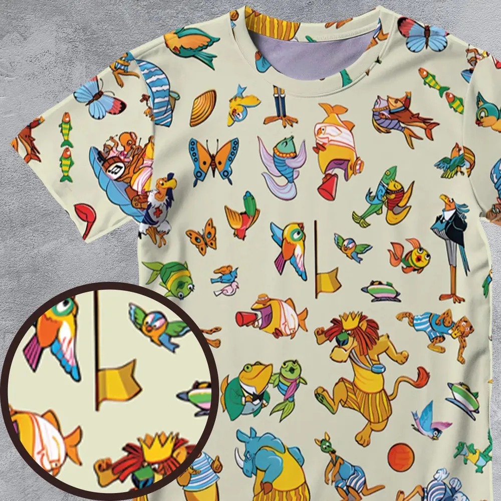 Bedknobs and broomsticks True Blue Team and the Dirty Yellow Team All-Over Print Unisex T-Shirt - 4