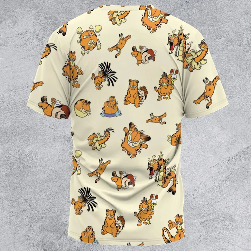 Lazy Legend Garfield Pokemon Mashup All-Over Print Unisex T-Shirt - 2