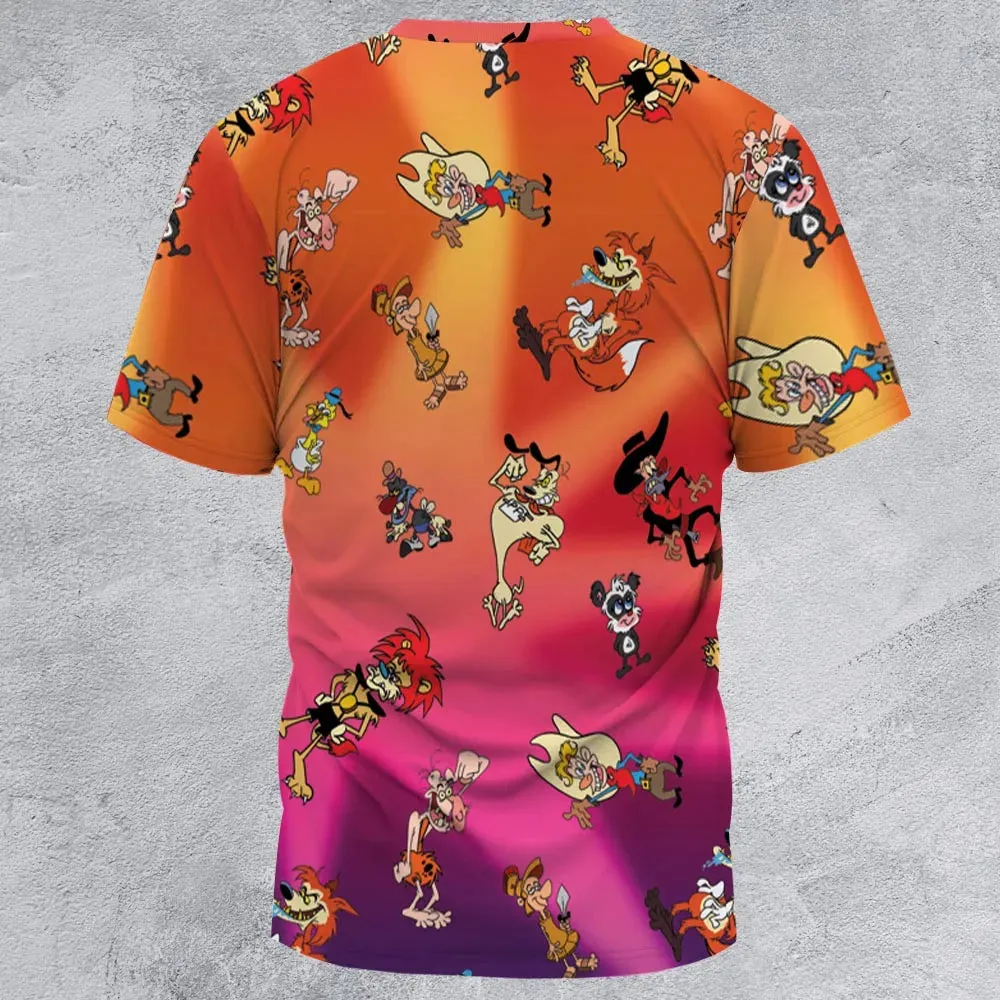 The Wacky World of Tex Avery Characters All-Over Print Unisex T-Shirt - 2