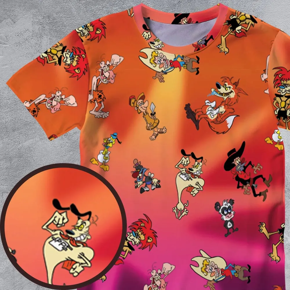 The Wacky World of Tex Avery Characters All-Over Print Unisex T-Shirt - 4