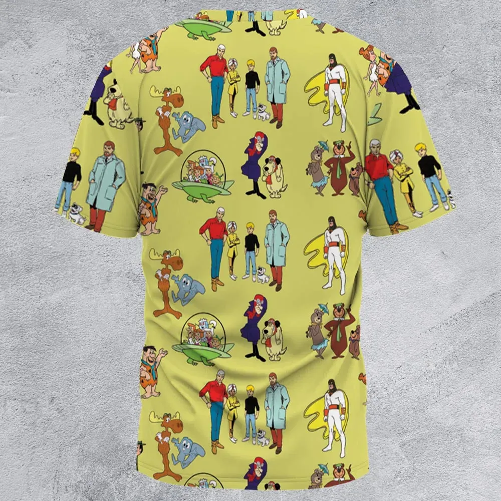 60s Cartoon Characters All-Over Print Unisex T-Shirt - 2