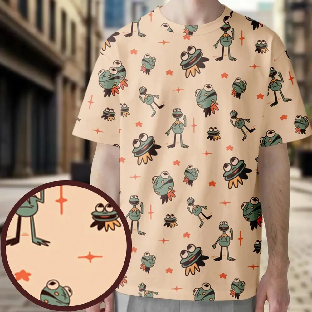 Kermit The Frog Doodles All-Over Print Unisex T-Shirt - 3